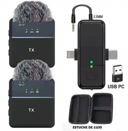 Falabella Micrófono Inalámbrico de Solapa Profesional Celular Tipo C iPhone y Pc SX31PRO oferta