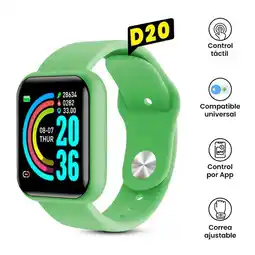 Falabella Smart Watch Reloj Inteligente D20 Regalo Niños Hombre Mujer Verde oferta