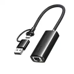 Falabella Adaptador 2 En 1 Puertos USB-C + USB A Ethernet Gigabit Rj45 Cable Red oferta