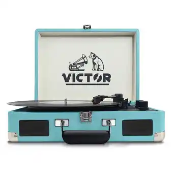 Falabella TOCA DISCOS - METRO DUAL BLUETOOTH SUITCASE TURQUOISE oferta