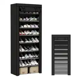 Falabella Organizador Zapatos En Tela Diseño Torre Zapatero 9 Niveles negro oferta