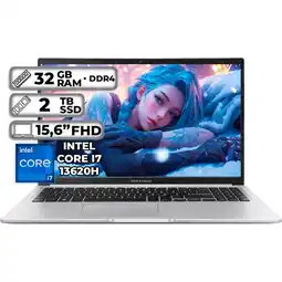 Falabella PORTÁTIL X1502VA-NJ893 INTEL CORE I7-13620H 32GB RAM 2TB SSD 156 FHD COOL SILVER oferta