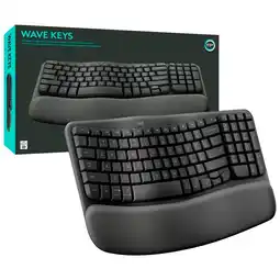 Falabella Teclado Inalámbrico Ergonómico WAVE KEYS Gris Inglés oferta