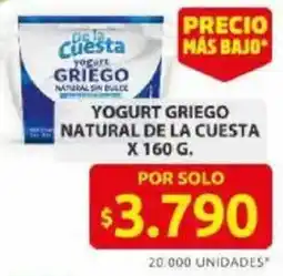 Ara De la cuesta yogurt griego natural oferta