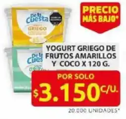 Ara De la cuesta yogurt griego de frutos amarillos y coco oferta