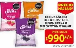 Ara De la cuesta de bebida láctea mora, fresa o melocotón oferta