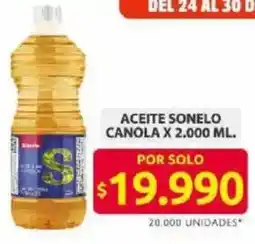 Ara Canola aceite sonelo oferta