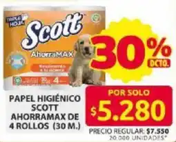 Ara Scott papel higiénico ahorramax oferta