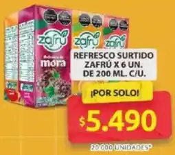 Ara Zafrú refresco surtido mora oferta