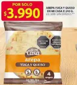 Ara De mi casa arepa yuca y queso oferta