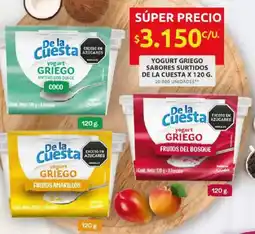 Ara De la cuesta yogurt griego sabores surtidos oferta