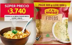 Ara A la mesa fideos pague oferta