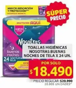 Ara Nosotras toallas higiénicas buenas noches de tela oferta