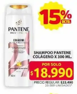 Ara Pantene shampoo colágeno oferta
