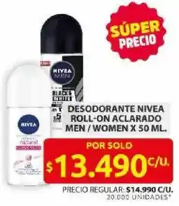 Ara Nivea desodorante roll-on aclarado men/women oferta
