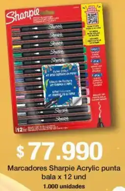 Jumbo Sharpie acrylic marcadores punta bala oferta