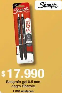 Jumbo Sharpie bolígrafo gel 0.5 mm negro oferta