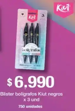 Jumbo Kiut cuaderno argollado durabook blister bolígrafos kiut negros grande oferta