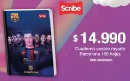 Jumbo Scribe cuaderno cosido rayado barcelona oferta