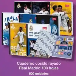 Jumbo Scribe cuaderno cosido rayado real madrid oferta
