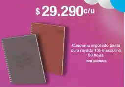 Jumbo Scribe cuaderno argollado pasta dura rayado oferta