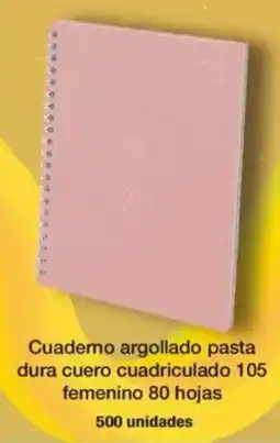 Jumbo Scribe cuaderno argollado pasta dura cuero cuadriculado oferta