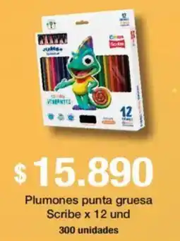 Jumbo Scribe plumones punta gruesa oferta