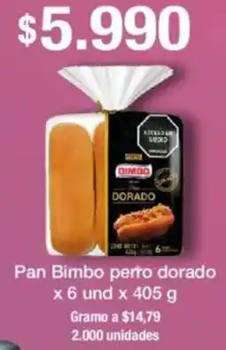 Jumbo Bimbo pan perro dorado oferta