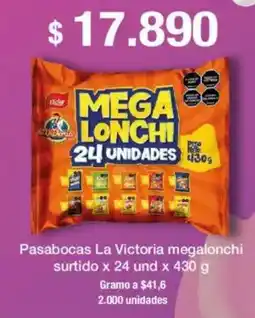 Jumbo Pasabocas La Victoria megalonchi surtido oferta
