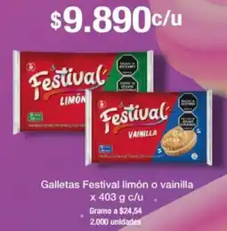 Jumbo Festival galletas limón o vainilla oferta