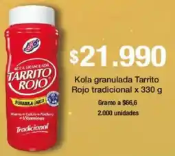 Jumbo Tarrito rojo kola granulada tradicional oferta