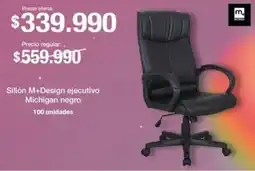 Jumbo Sillón m+design ejecutivo michigan negro oferta
