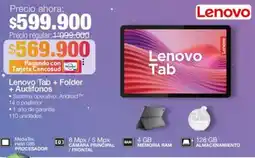 Jumbo Lenovo tab + folder + audifonos oferta