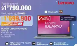 Jumbo Lenovo portátil ideapad slim 3 oferta