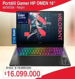 Ktronix Hp portátil gamer omen 16" oferta