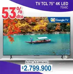 Ktronix Tcl tv 75" 4k led oferta