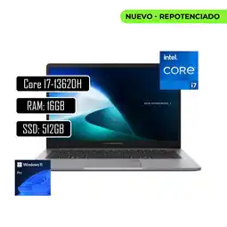 Falabella Portatil ExpertBook Intel Core i7 13620H 16GB 512GB SSD 14 WIN11 Pro oferta