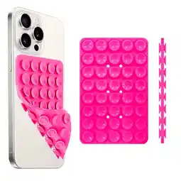 Falabella Soporte Trípode Celular Doble Ventosa Fucsia Chupa Silicona Succión oferta
