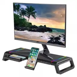 Falabella Base Soporte Mesa RGB Eleva Monitor O Portatil Puerto USB oferta