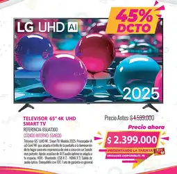 MercaCentro LG 65" 4K UHD Smart TV oferta