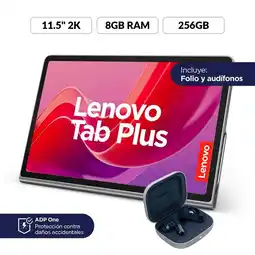 Falabella TABLET TAB PLUS WIFI 2K 11,5 8GB RAM 256 GB altavoces JBL + AUDIFONOS + CASE oferta