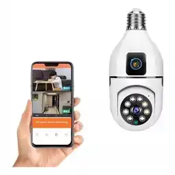 Falabella Cámara De Seguridad Bombillo Doble Lente Wifi Altavoz Alarma oferta