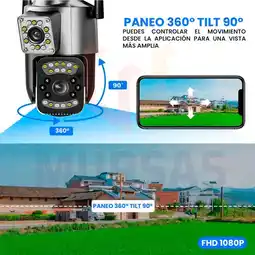 Falabella Camara de vigilancia dos lentes inteligente con conexión wifi v380 oferta