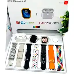 Falabella Reloj inteligente I20 smartwatch + audifonos + 7 pulsos oferta