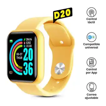 Falabella Smart Watch Reloj Inteligente D20 Regalo Niños Hombre Mujer Amarillo oferta