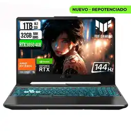 Falabella TUF A15 AMD RYZEN 5 7535HS SSD 1TB RAM 32GB DDR5 15,6 FHD RTX 3050 4GB oferta