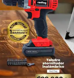 Tiendas D1 Red flag taladro atornillador inalámbrico oferta