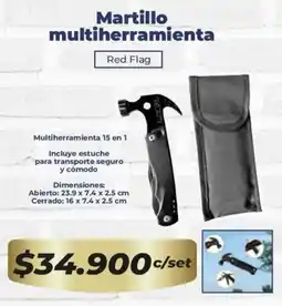 Tiendas D1 Red flag martillo multiherramienta oferta