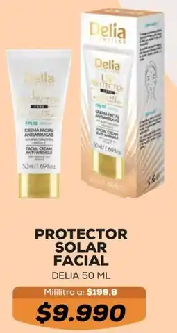 Tiendas D1 Delia protector solar facial oferta