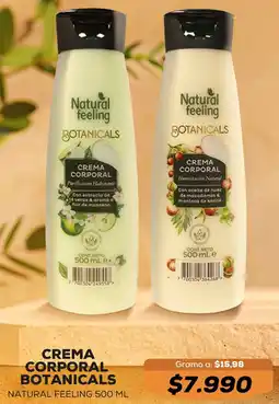 Tiendas D1 Natural feeling crema corporal botanicals oferta